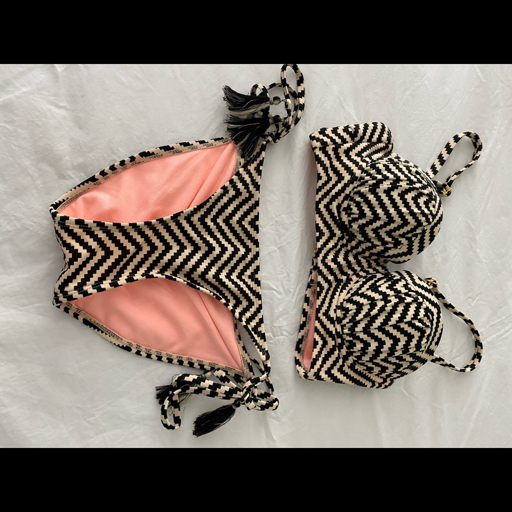 Xhileration brand Black and Tan Beautiful bikini